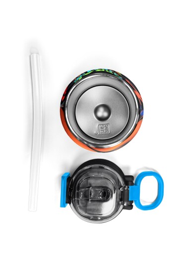 Coral High Kids Siyah Basketbol Desenli Pipetli ve Direkt İçim Çelik Termos 500 ml 31795 - 7