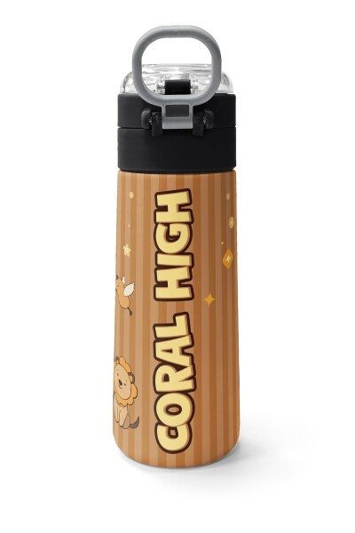 Coral High Kids Kapibara Desenli Pipetli ve Direkt İçim Çelik Termos 500 ml 31790 - 4