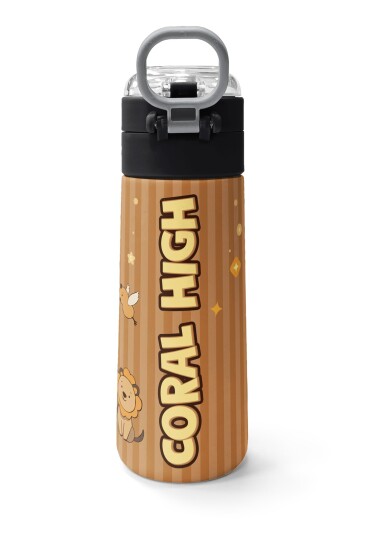 Coral High Kids Kapibara Desenli Pipetli ve Direkt İçim Çelik Termos 500 ml 31790 - 4
