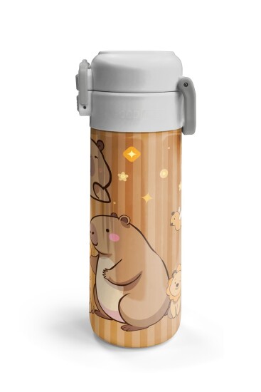 Coral High Kids Kapibara Desenli Pipetli ve Direkt İçim Çelik Termos 500 ml 31790 - 6