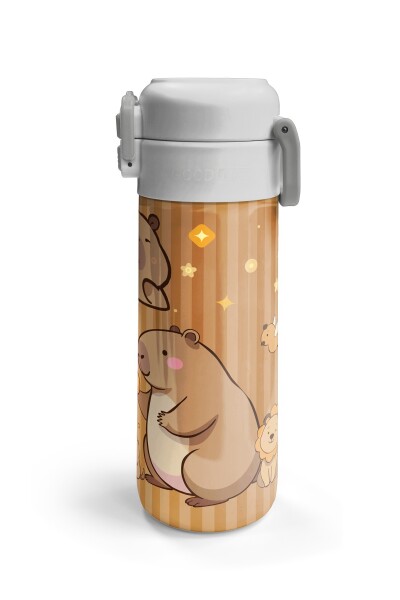 Coral High Kids Kapibara Desenli Pipetli ve Direkt İçim Çelik Termos 500 ml 31790 - 6