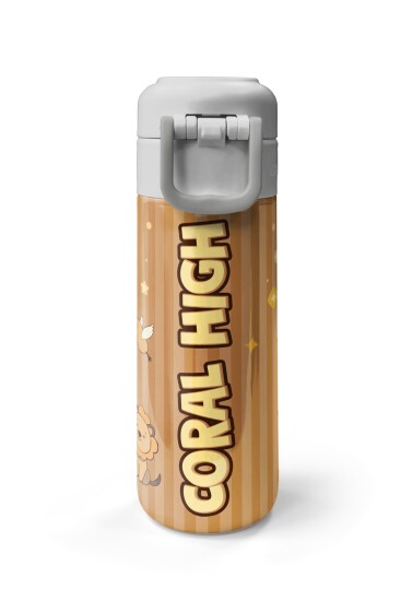 Coral High Kids Kapibara Desenli Pipetli ve Direkt İçim Çelik Termos 500 ml 31790 - 7