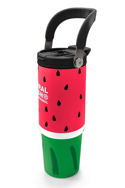 Coral High Kids Kırmızı Yeşil Karpuz Desenli Pipetli ve Direkt İçim Çelik Termos 900 ml 38745 - 4