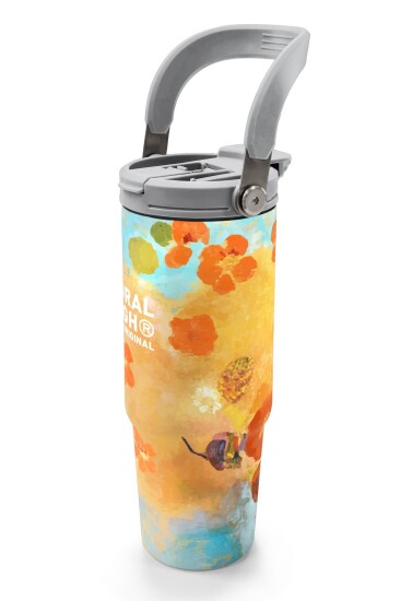 Coral High Çicek Desenli Pipetli ve Direkt İçim Çelik Termos 900 ml 38739 - 4