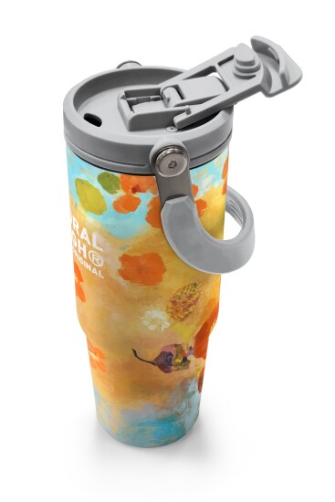 Coral High Çicek Desenli Pipetli ve Direkt İçim Çelik Termos 900 ml 38739 - 3