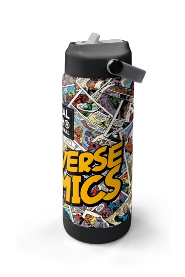 Coral High Çizgi Roman Desenli Katlanır Ağızlıklı Çelik Termos 650 ml 38315 - 4