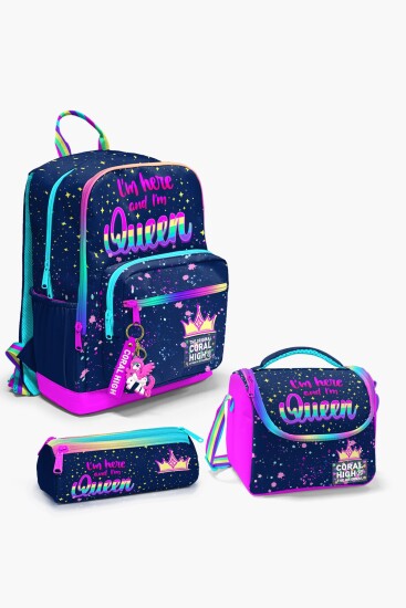 Coral High Çok Renkli 3’lü Okul Çanta Seti SET0123635 