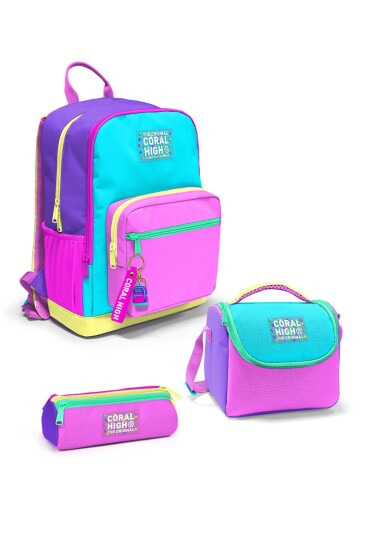 Coral High Çok Renkli 3’lü Okul Çanta Seti SET0123676 