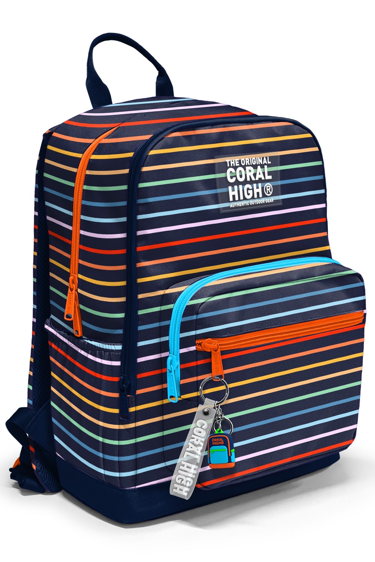 Coral High Çok Renkli Çizgi Desenli Okul Sırt Çantası 33231