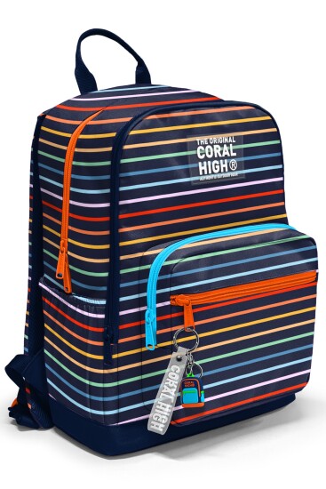 Coral High Çok Renkli Çizgi Desenli Okul Sırt Çantası 33231 