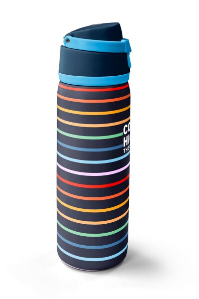 Coral High Çok Renkli Çizgi Desenli Pipetli ve Direkt İçim Çelik Termos 800 ml 38509 - 4