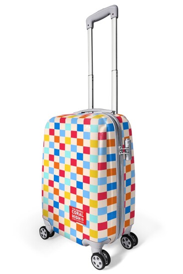 Coral High Çok Renkli Dama Desenli Kabin Boy Valiz (50cm) 16557 - 3