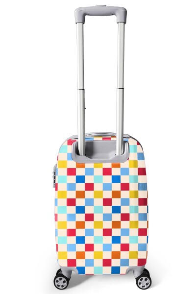 Coral High Çok Renkli Dama Desenli Kabin Boy Valiz (50cm) 16557 - 4