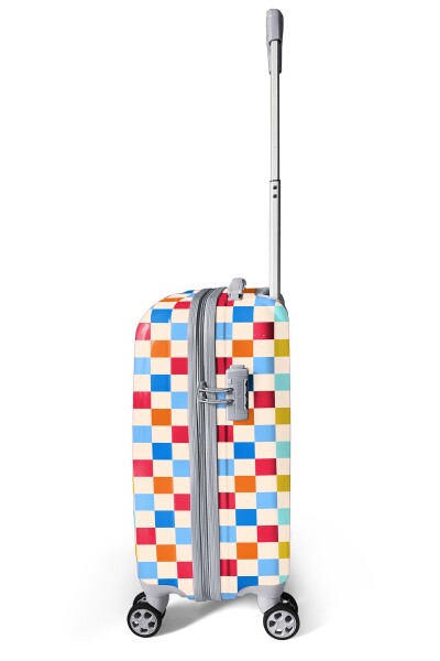 Coral High Çok Renkli Dama Desenli Kabin Boy Valiz (50cm) 16557 - 5