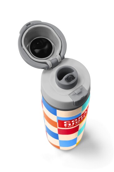 Coral High Çok Renkli Dama Desenli Pipetli ve Direkt İçim Çelik Termos 800 ml 38503 - 7