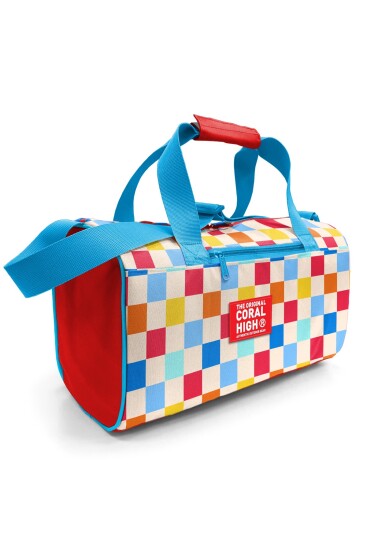 Coral High Çok Renkli Dama Desenli Spor Çantası 27546 - Coral High