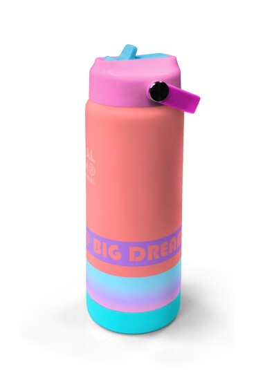 Coral High Çok Renkli Desenli Katlanır Ağızlıklı Çelik Termos 650 ml 38373 - 4