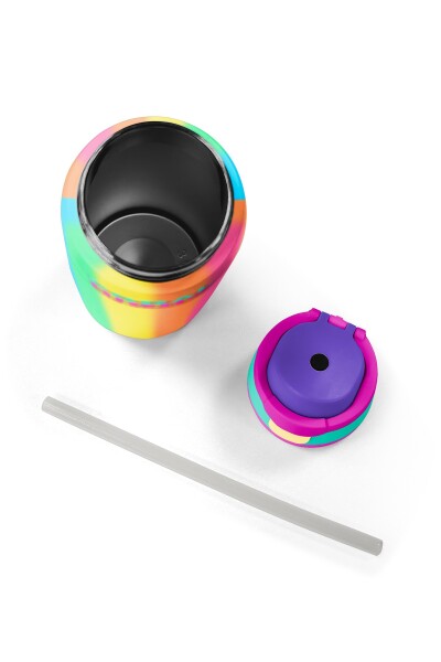 Coral High Çok Renkli Desenli Pipetli ve Direkt İçim Çelik Termos 800 ml 38535 - 8