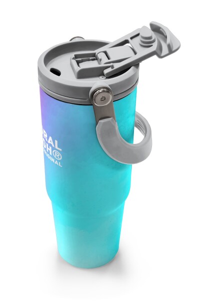 Coral High Çok Renkli Desenli Pipetli ve Direkt İçim Çelik Termos 900 ml 38737 - 3