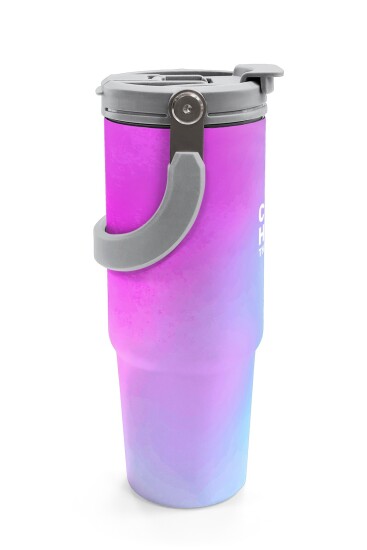 Coral High Çok Renkli Desenli Pipetli ve Direkt İçim Çelik Termos 900 ml 38737 - 6