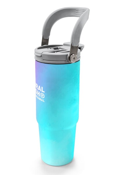 Coral High Çok Renkli Desenli Pipetli ve Direkt İçim Çelik Termos 900 ml 38737 - 4