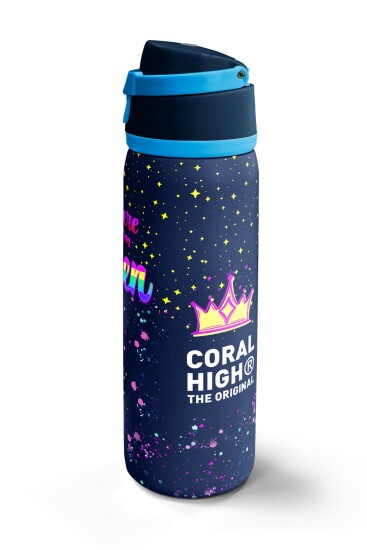 Coral High Çok Renkli Lacivert Desenli Pipetli ve Direkt İçim Çelik Termos 800 ml 38524 - 5