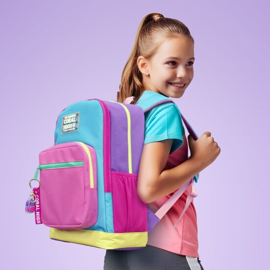 Coral High Çok Renkli Okul Sırt Çantası 23676 - 4
