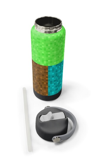 Coral High Craft Desenli Katlanır Ağızlıklı Çelik Termos 650 ml 38316 - 5