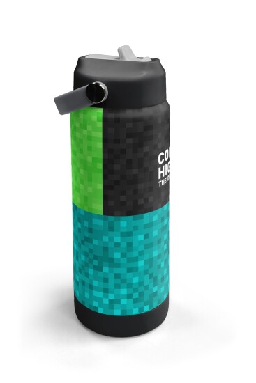 Coral High Craft Desenli Katlanır Ağızlıklı Çelik Termos 650 ml 38316 - 3