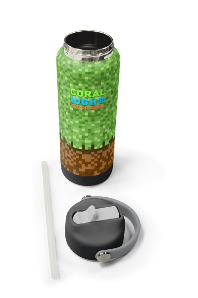 Coral High Craft Desenli Katlanır Ağızlıklı Çelik Termos 650 ml 38393 - 5