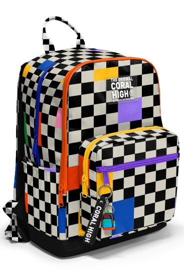 Coral High Dama Desenli 3’lü Okul Çanta Seti SET0133226 - 2