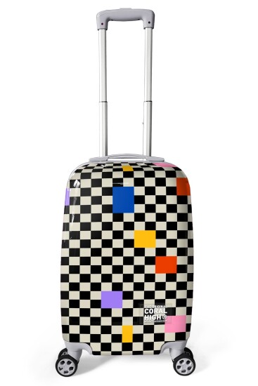 Coral High Dama Desenli Kabin Boy Valiz (50cm) 16560 - Coral High