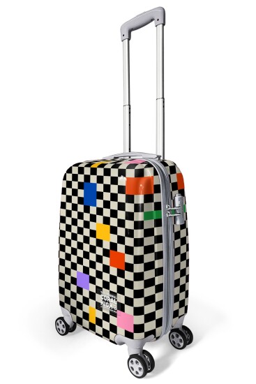 Coral High Dama Desenli Kabin Boy Valiz (50cm) 16560 - 3