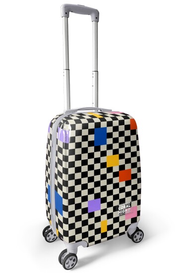 Coral High Dama Desenli Kabin Boy Valiz (50cm) 16560 - 6