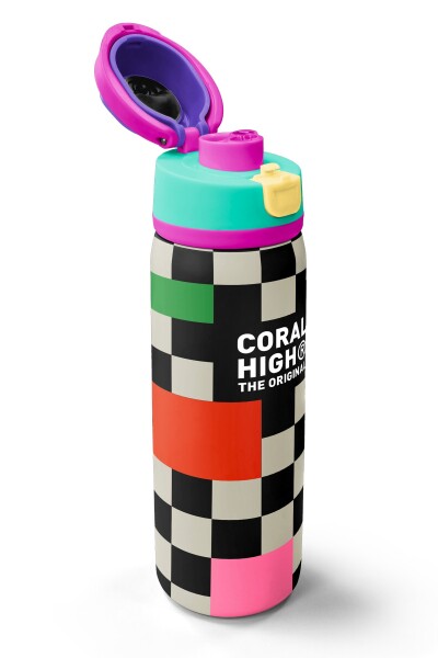 Coral High Dama Desenli Pipetli ve Direkt İçim Çelik Termos 800 ml 38504 - 3