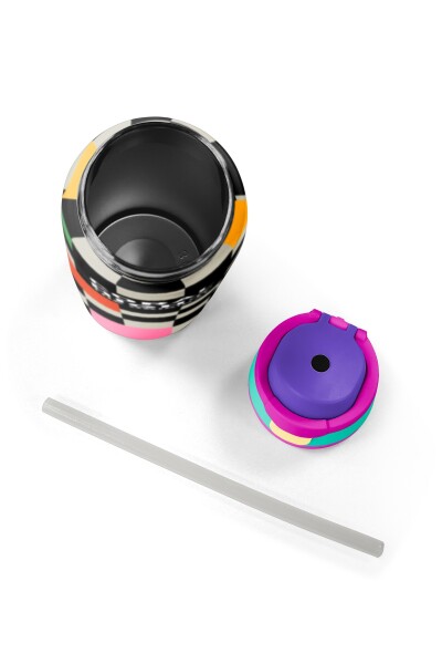 Coral High Dama Desenli Pipetli ve Direkt İçim Çelik Termos 800 ml 38504 - 8