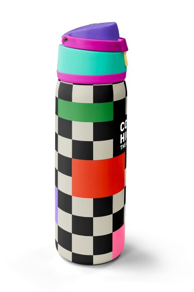 Coral High Dama Desenli Pipetli ve Direkt İçim Çelik Termos 800 ml 38504 - 4