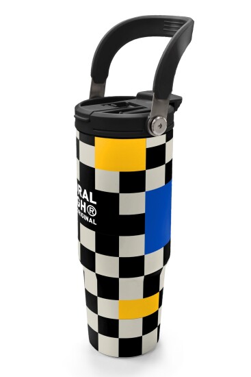 Coral High Dama Desenli Pipetli ve Direkt İçim Çelik Termos 900 ml 38703 - 4