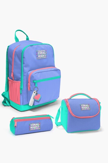 Coral High Derin Mavi Renkli 3’lü Okul Çanta Seti SET0123641 - Coral High
