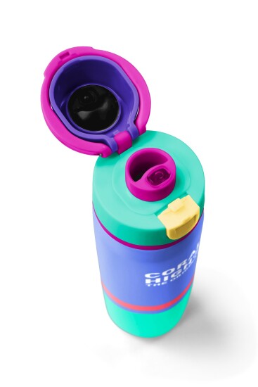 Coral High Derin Mavi Renkli Pipetli ve Direkt İçim Çelik Termos 800 ml 38530 - 7