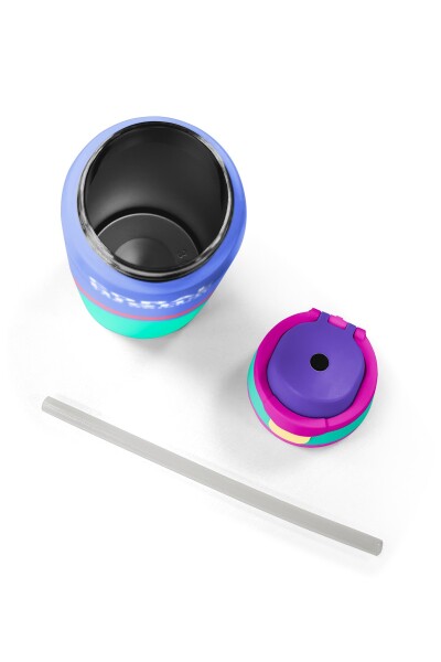 Coral High Derin Mavi Renkli Pipetli ve Direkt İçim Çelik Termos 800 ml 38530 - 8