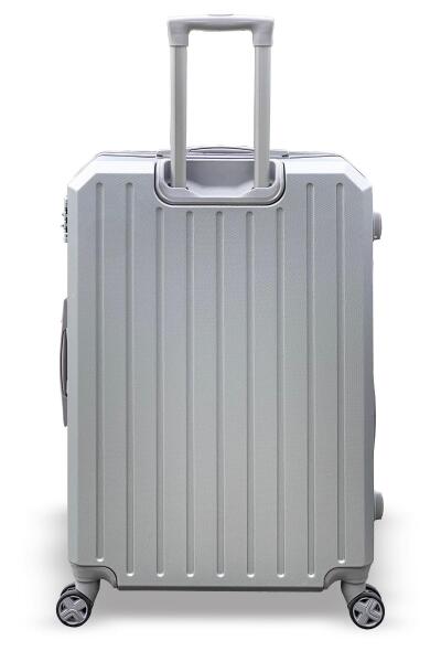 Coral High Diamond ABS Gümüş Büyük Boy Valiz 16618 - 5
