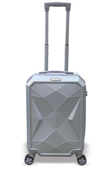Coral High Diamond ABS Gümüş Küçük Boy Valiz 16616 