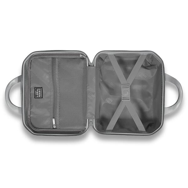 Coral High Diamond ABS Gümüş Makyaj Çantası 16619 - 6