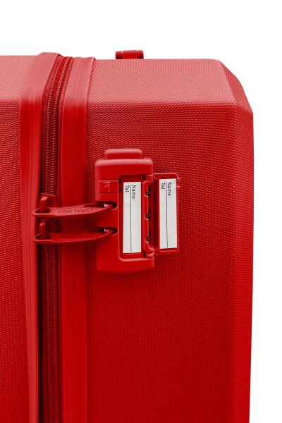 Coral High Diamond ABS Kırmızı Büyük Boy Valiz 16623 - 8