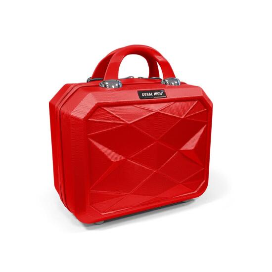 Coral High Diamond ABS Kırmızı Makyaj Çantası 16624 