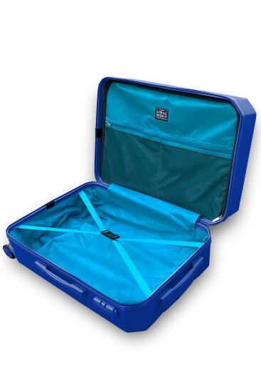Coral High Diamond ABS Lacivert Büyük Boy Valiz 16608 - 6