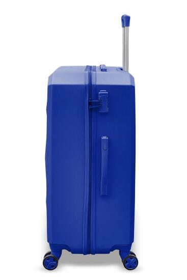 Coral High Diamond ABS Lacivert Büyük Boy Valiz 16608 - 4