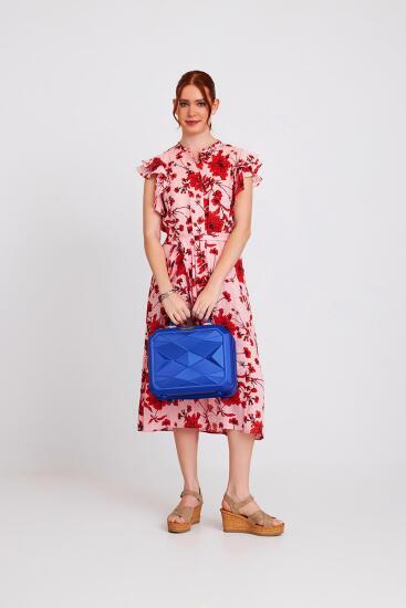 Coral High Diamond ABS Lacivert Makyaj Çantası 16609 - 2