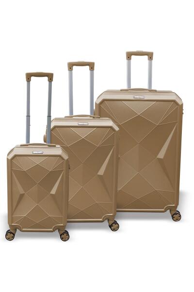 Coral High Diamond ABS Latte 3'lü Valiz Seti 16630 - 1